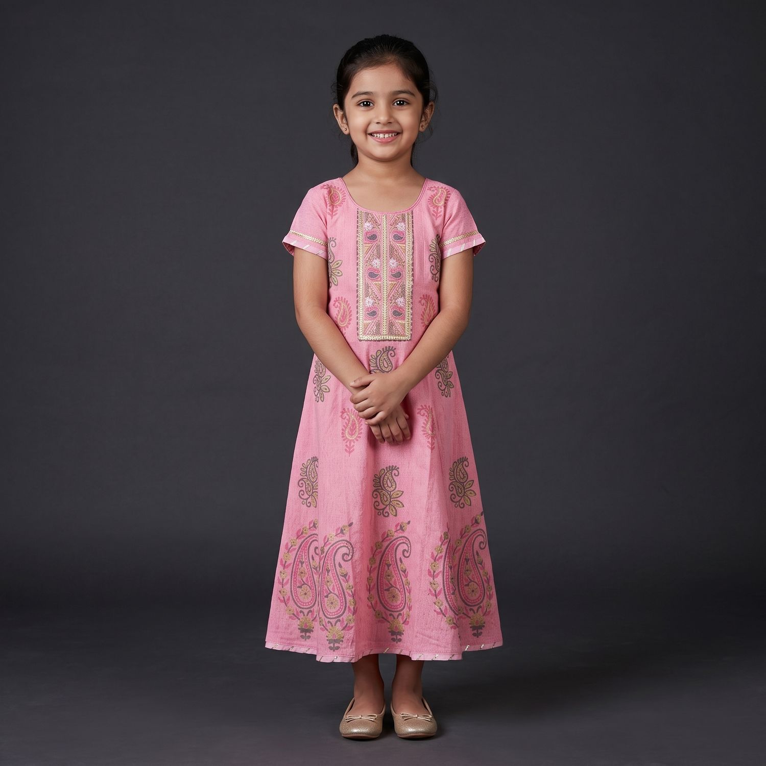 JEEL Children Anarkali - Baby Pink