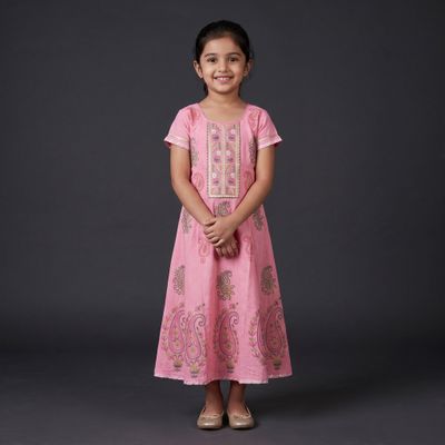 JEEL Children Anarkali - Baby Pink