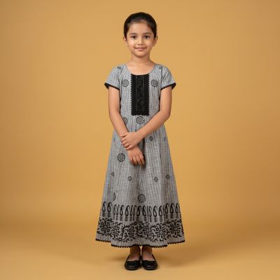 JEEL Children Anarkali - Grey