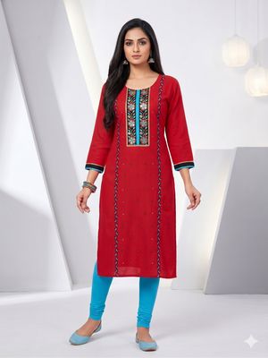 JEEL Urban Kurti - Royal Red