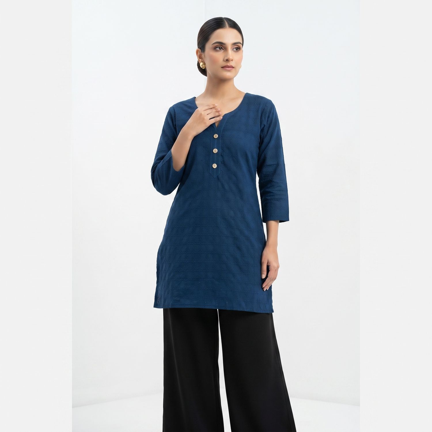 JEEL Short Kurti - Teal