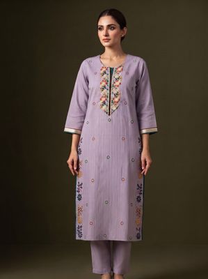 JEEL Kurti &amp; Pant Set - Sweet Lilac