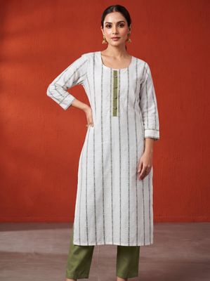 JEEL Kurti &amp; Pant Set - Green