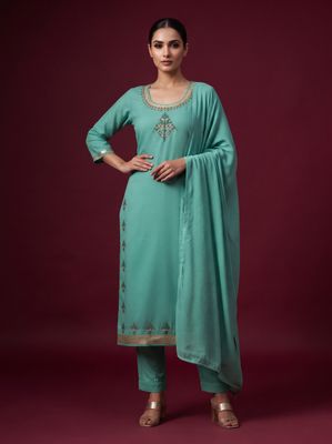 JEEL Punjabi Suit - Turquoise