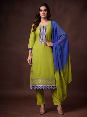 JEEL Punjabi Suit - Lime Green JEEL Punjabi Suit - Lime Green
