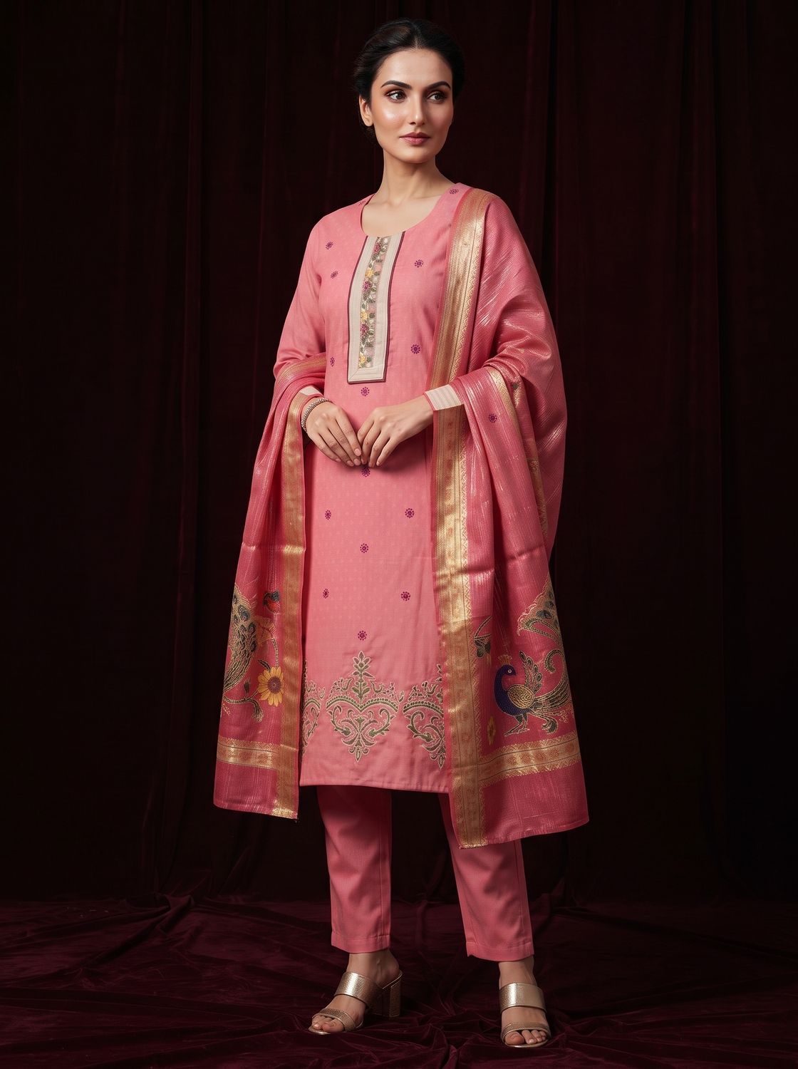 JEEL Punjabi Suit - Soft Pink