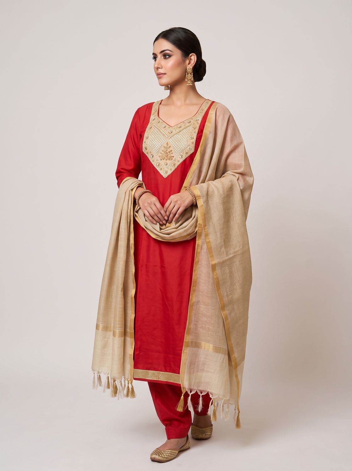 JEEL Punjabi Suit - Imperial Red