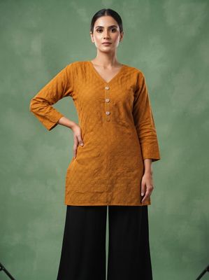 JEEL Short Kurti - Mustard V