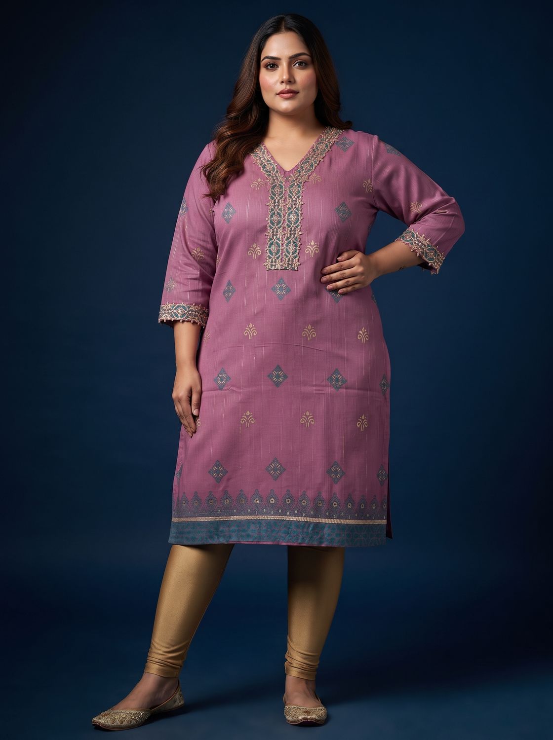 JEEL Classic Kurti - Purple
