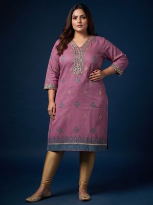 JEEL Classic Kurti - Purple