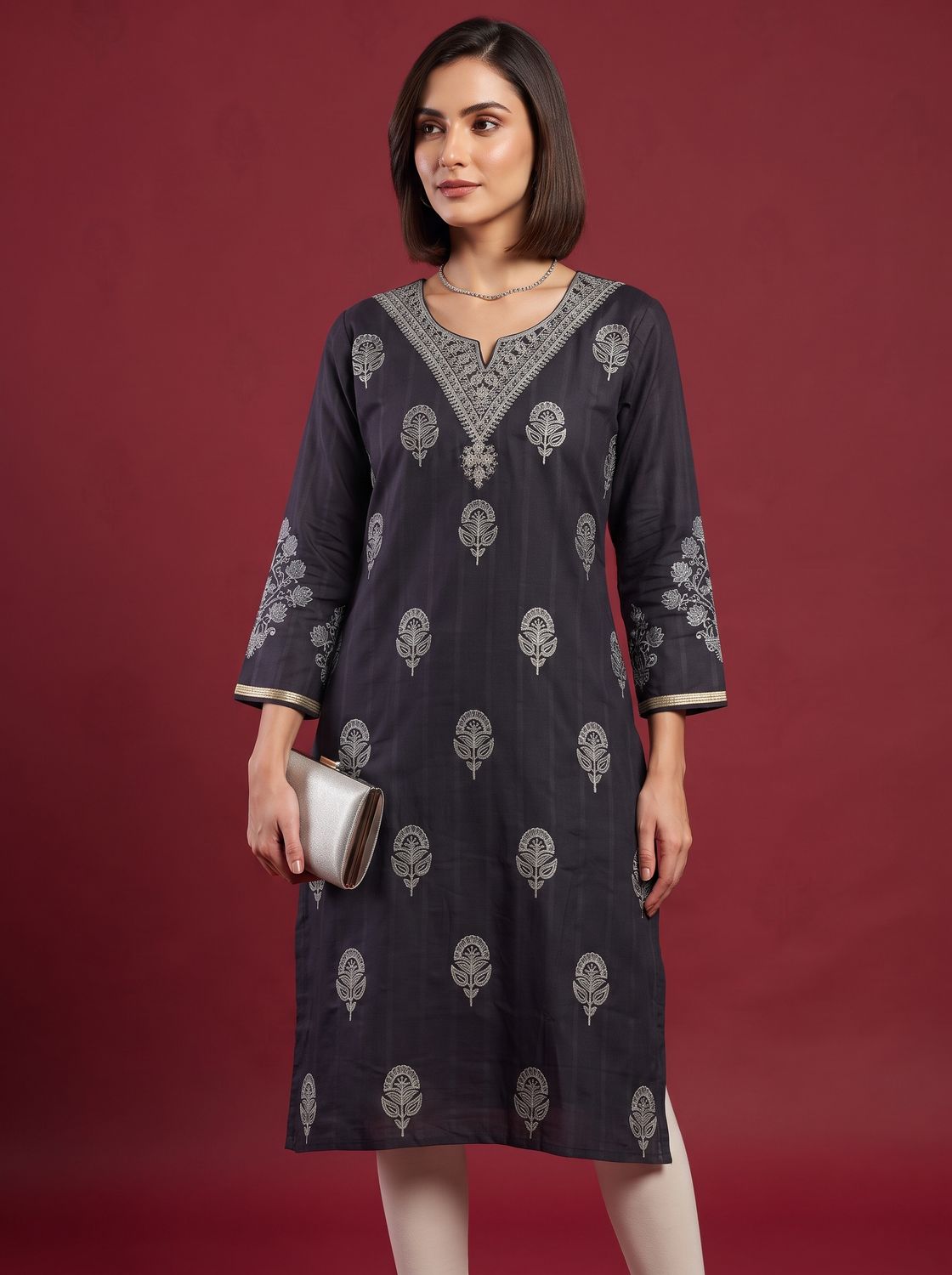 JEEL Classic Kurti - Carbon Grey