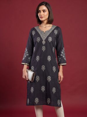 JEEL Classic Kurti - Carbon Grey