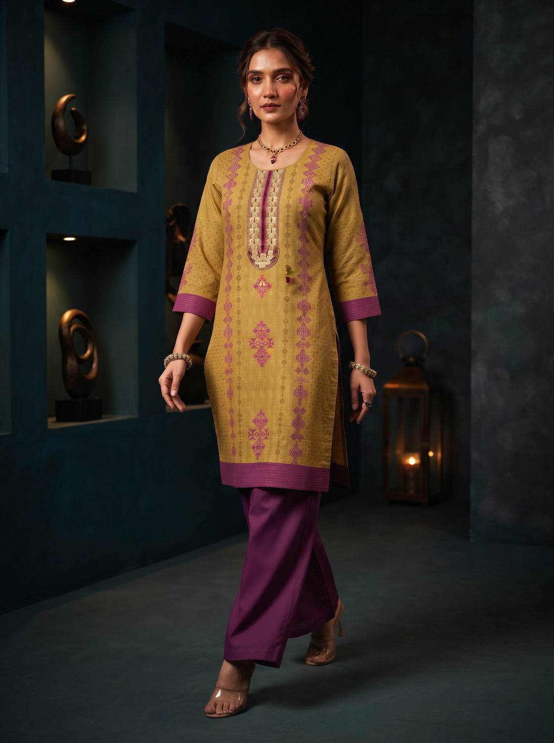 JEEL Classic Kurti - Honey Mustard