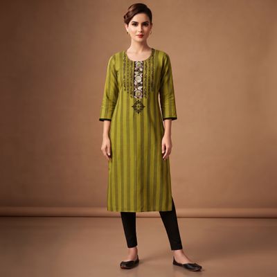 JEEL Casual Kurti - Dual Green