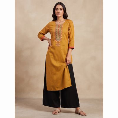 JEEL Casual Kurti - Royal Mustard