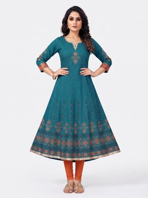 JEEL Anarkali - Teal Blue JEEL Anarkali - Teal Blue