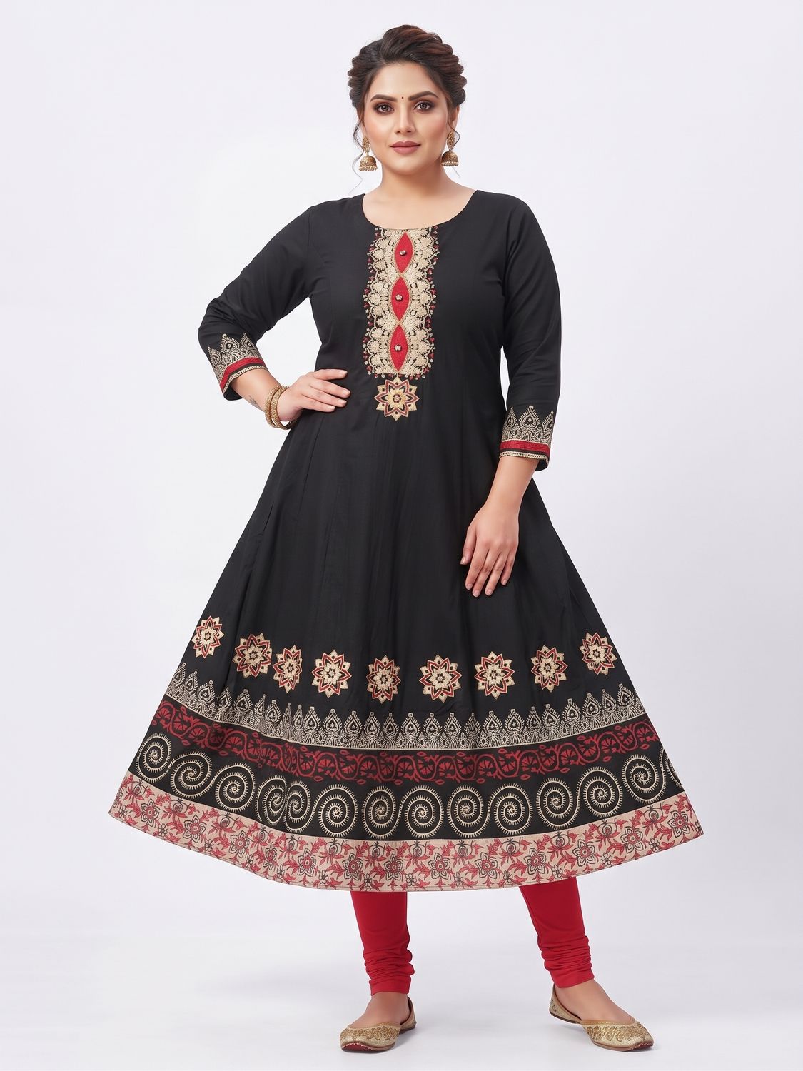JEEL Anarkali - Midnight Black