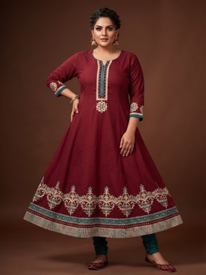 JEEL Anarkali - Maroon JEEL Anarkali - Maroon