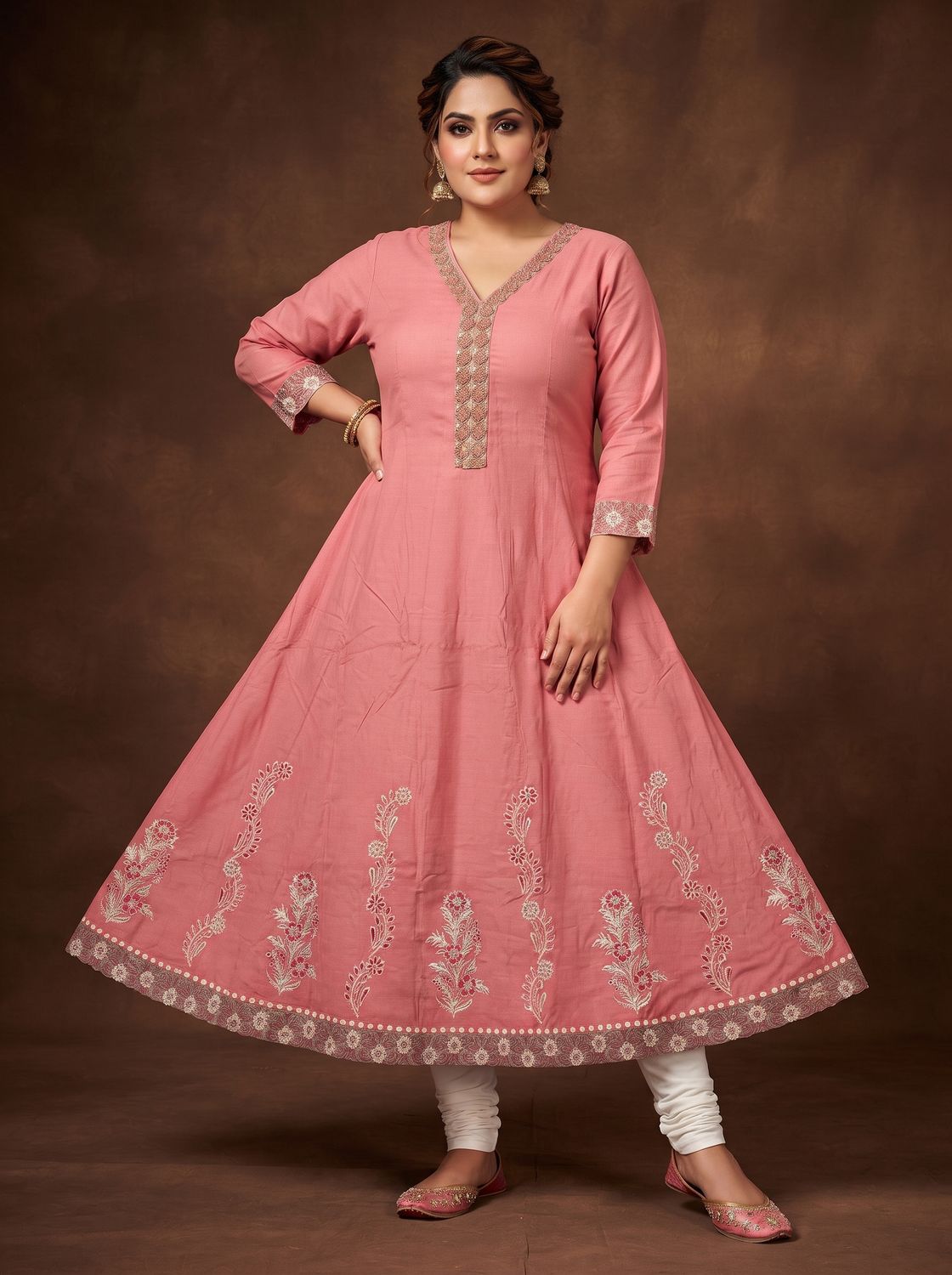 JEEL Anarkali - Baby Pink