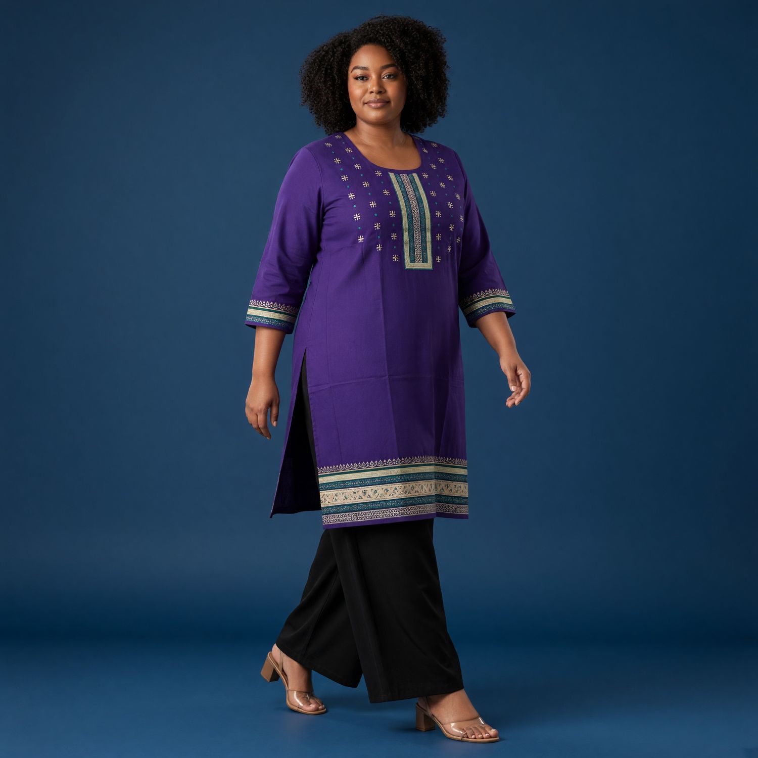JEEL Classic Kurti - Midnight Purple