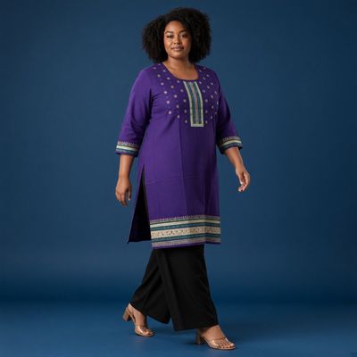 JEEL Classic Kurti - Midnight Purple