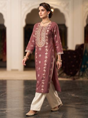 JEEL Classic Kurti - Burgundy