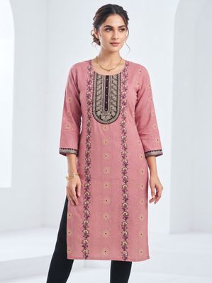 JEEL Classic Kurti - Dark Peach