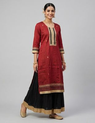 JEEL Classic Kurti - Maroon