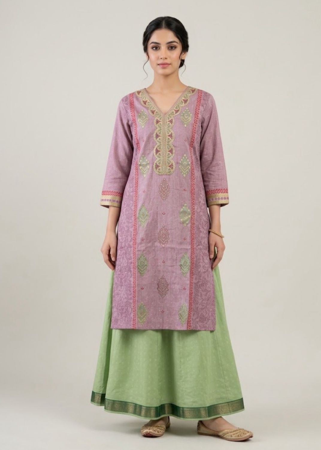 JEEL Classic Kurti - Lilac