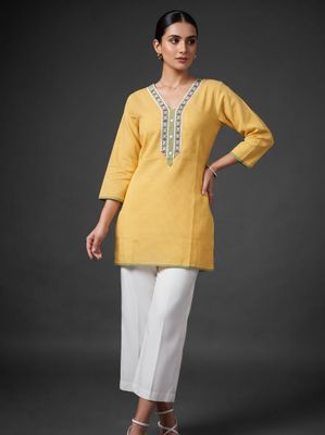 JEEL Short Kurti - Sunny Yellow