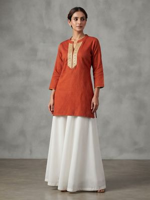 JEEL Short Kurti - Clay Orange