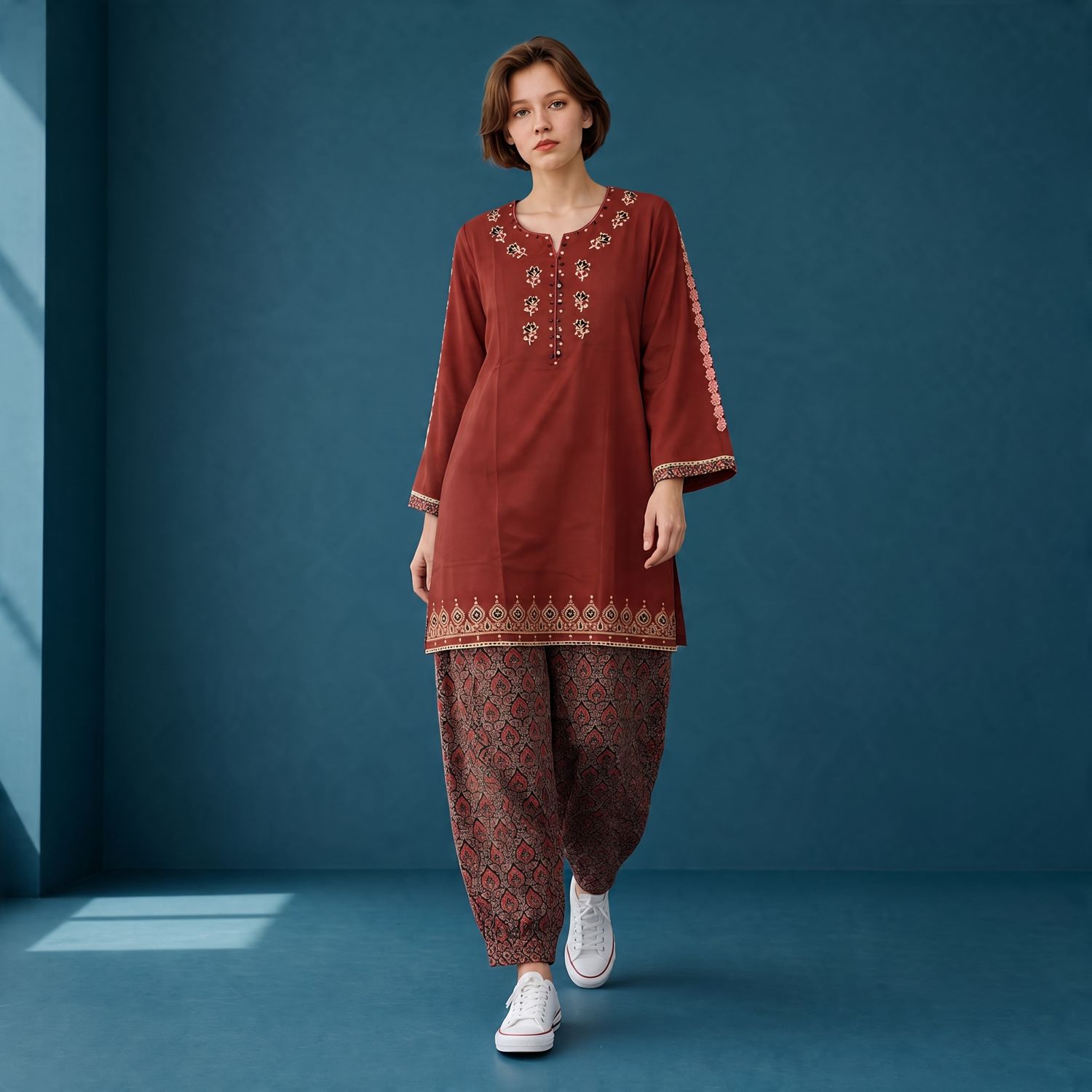 JEEL Kurti & Afghani Pant Set JEEL Kurti & Afghani Pant Set