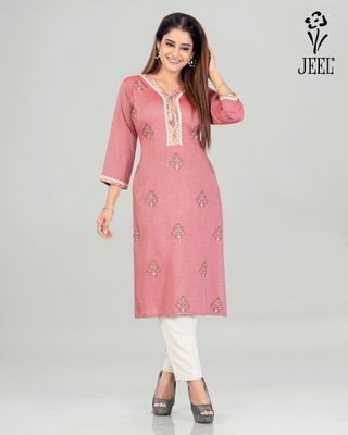 JEEL Casual Kurti - Summer Peach