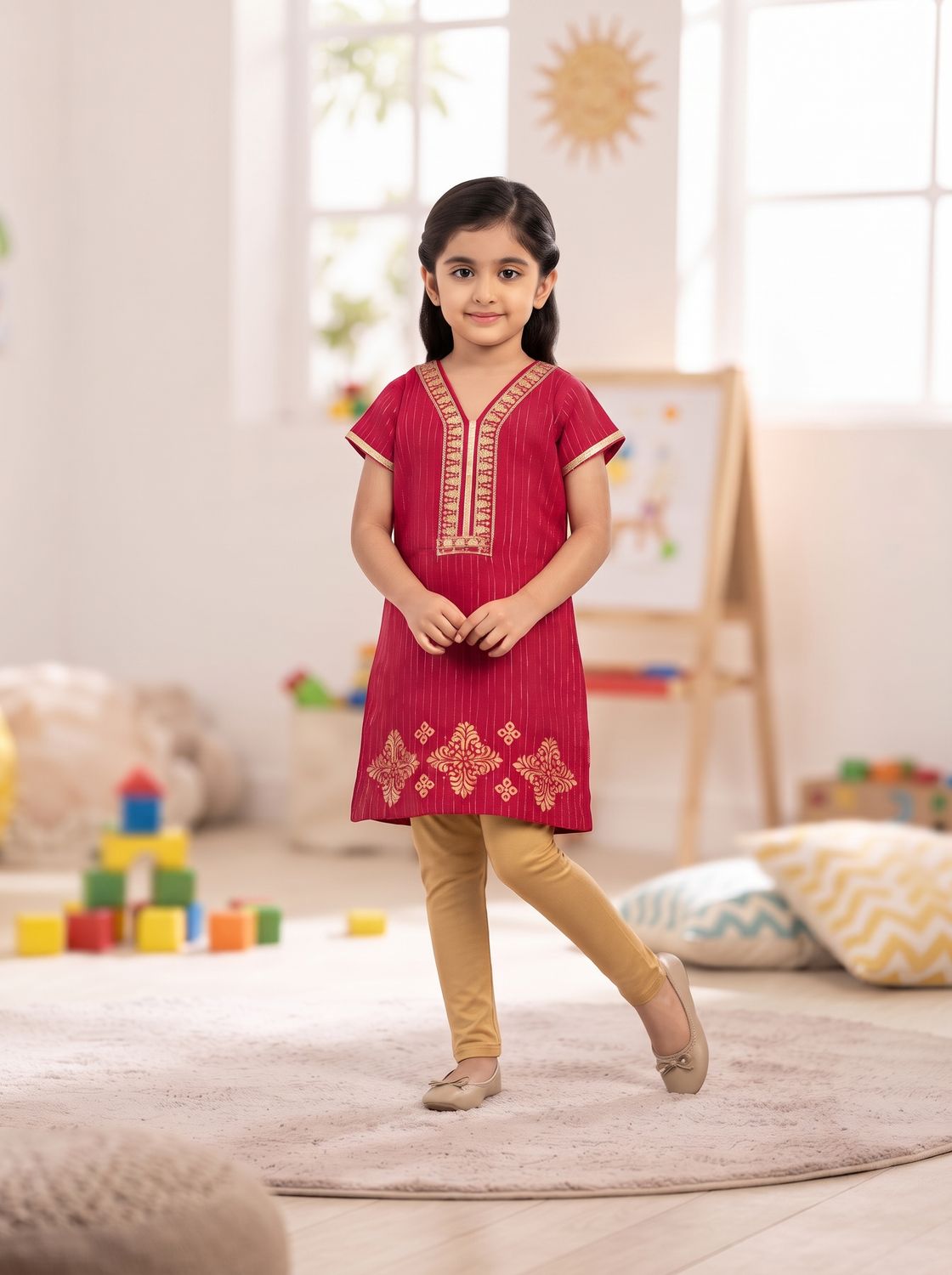 JEEL Children Kurti - Pink