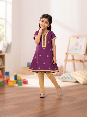 JEEL Children Kurti - Purple