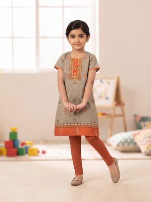 JEEL Children Kurti - Beige