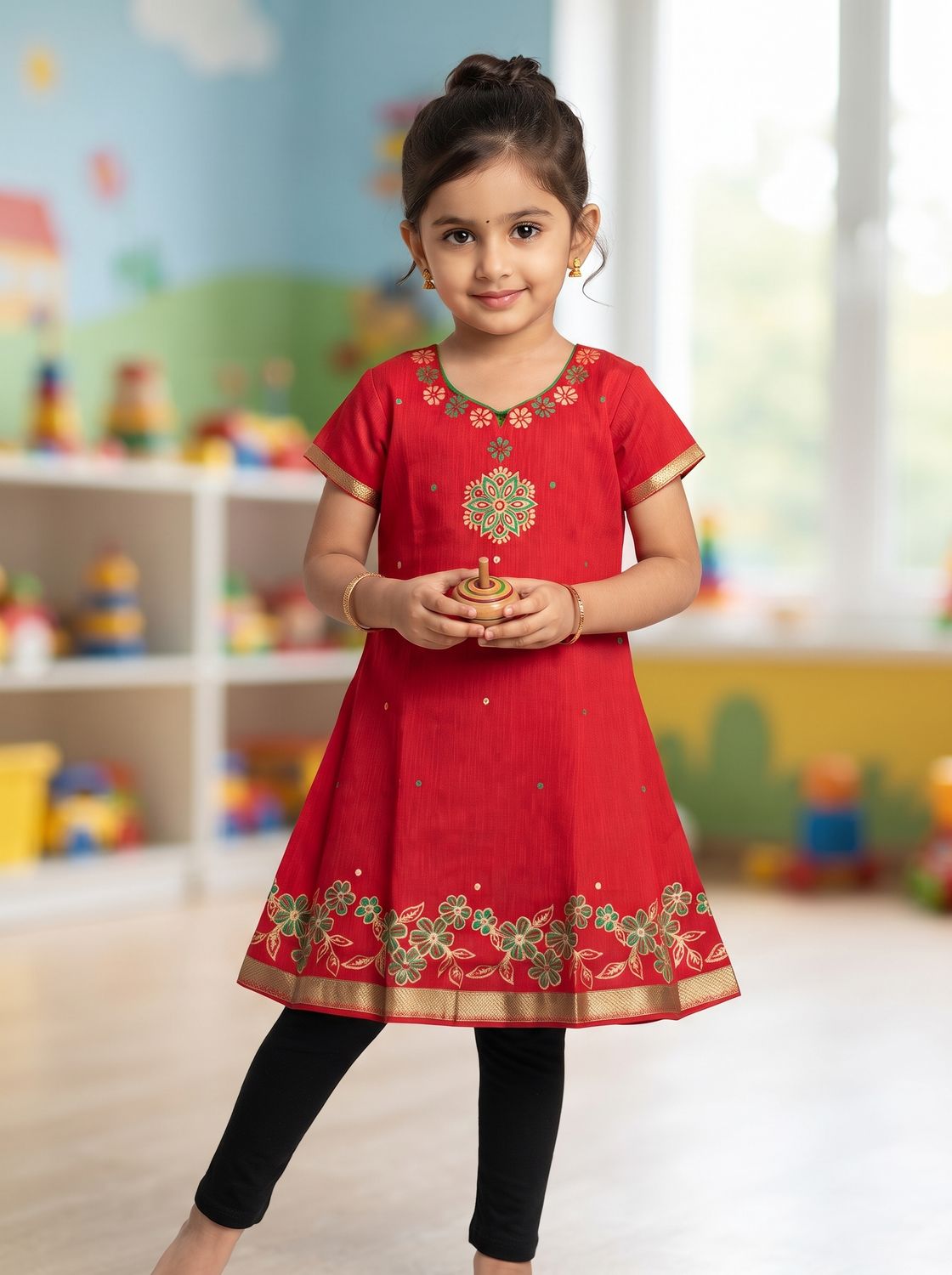 JEEL Children Kurti - Red