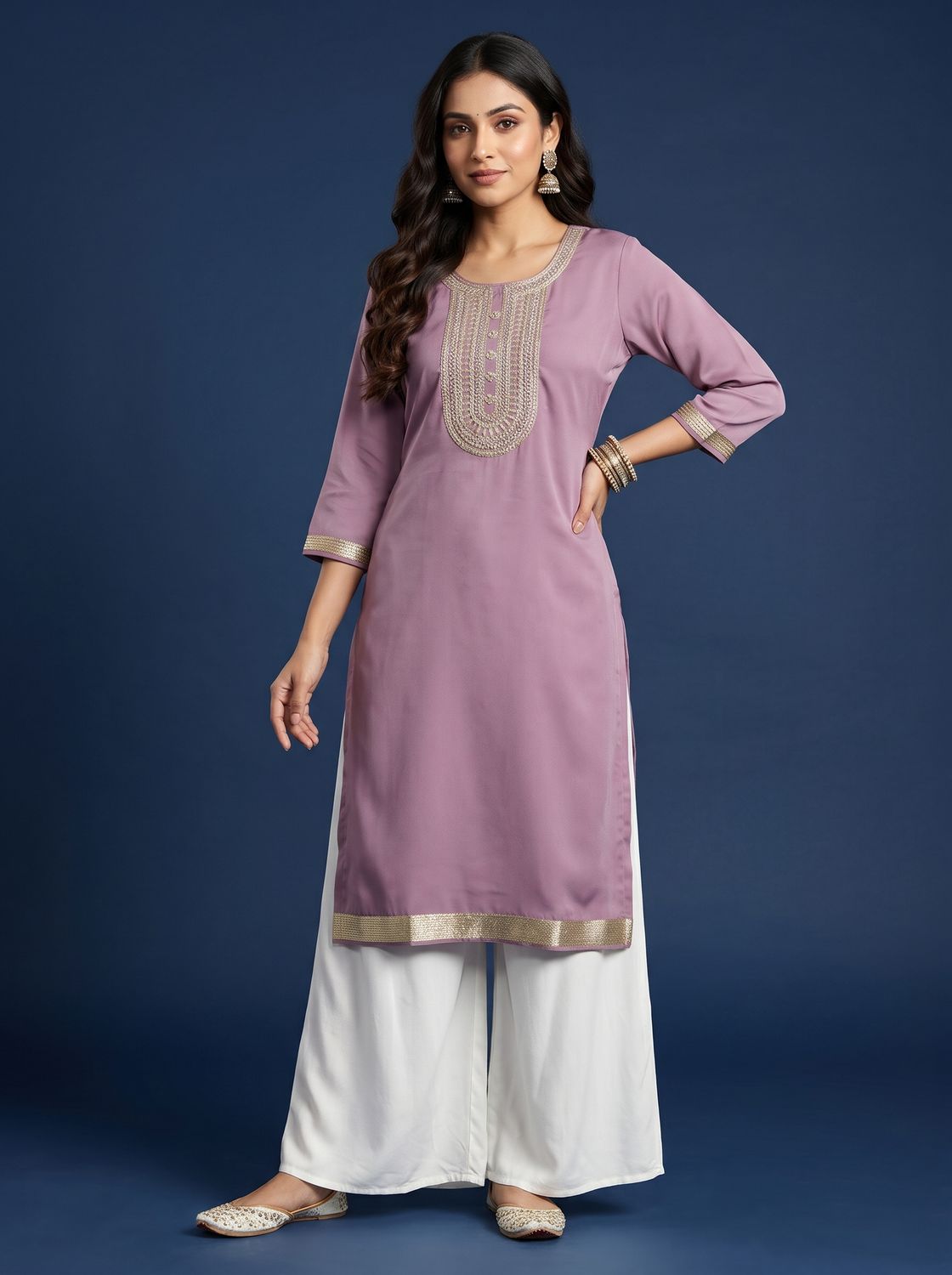 JEEL Classic Kurti - Violet