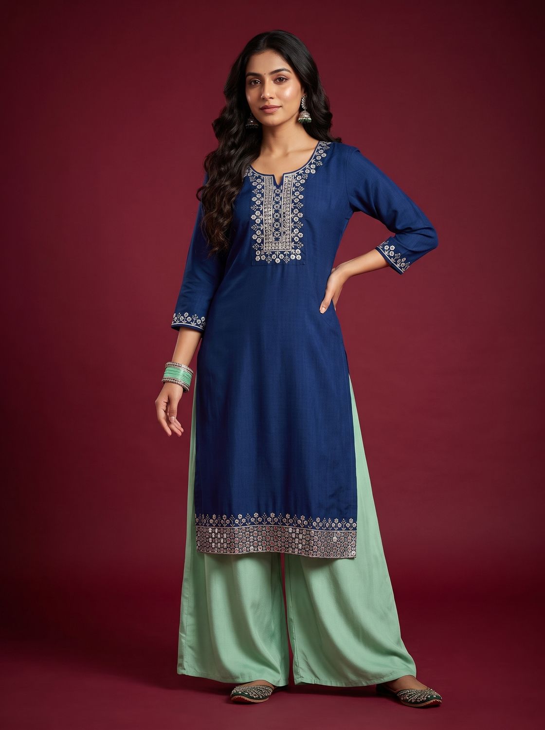 JEEL Classic Kurti - Royal Blue