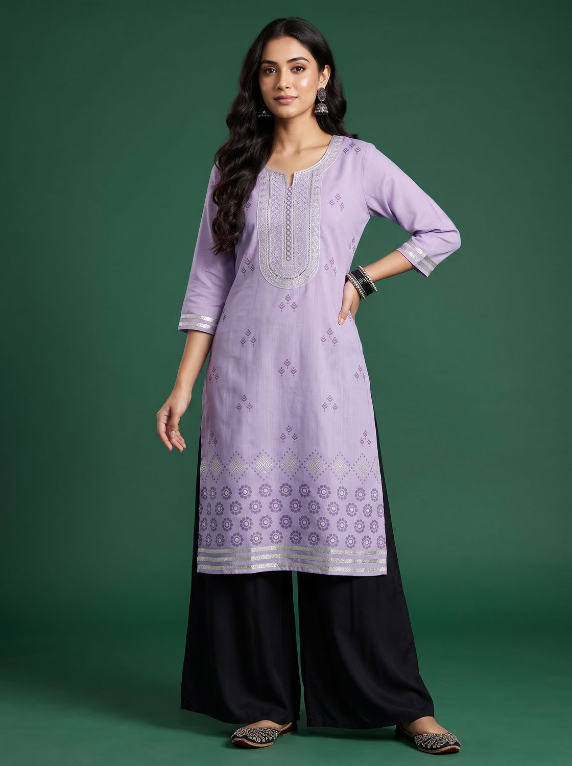 JEEL Classic Kurti - Lavender