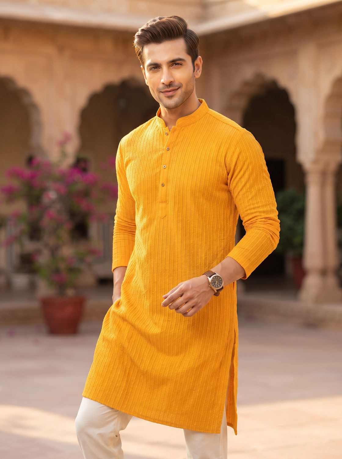 JEEL Gents Kurta - Sunshine Yellow