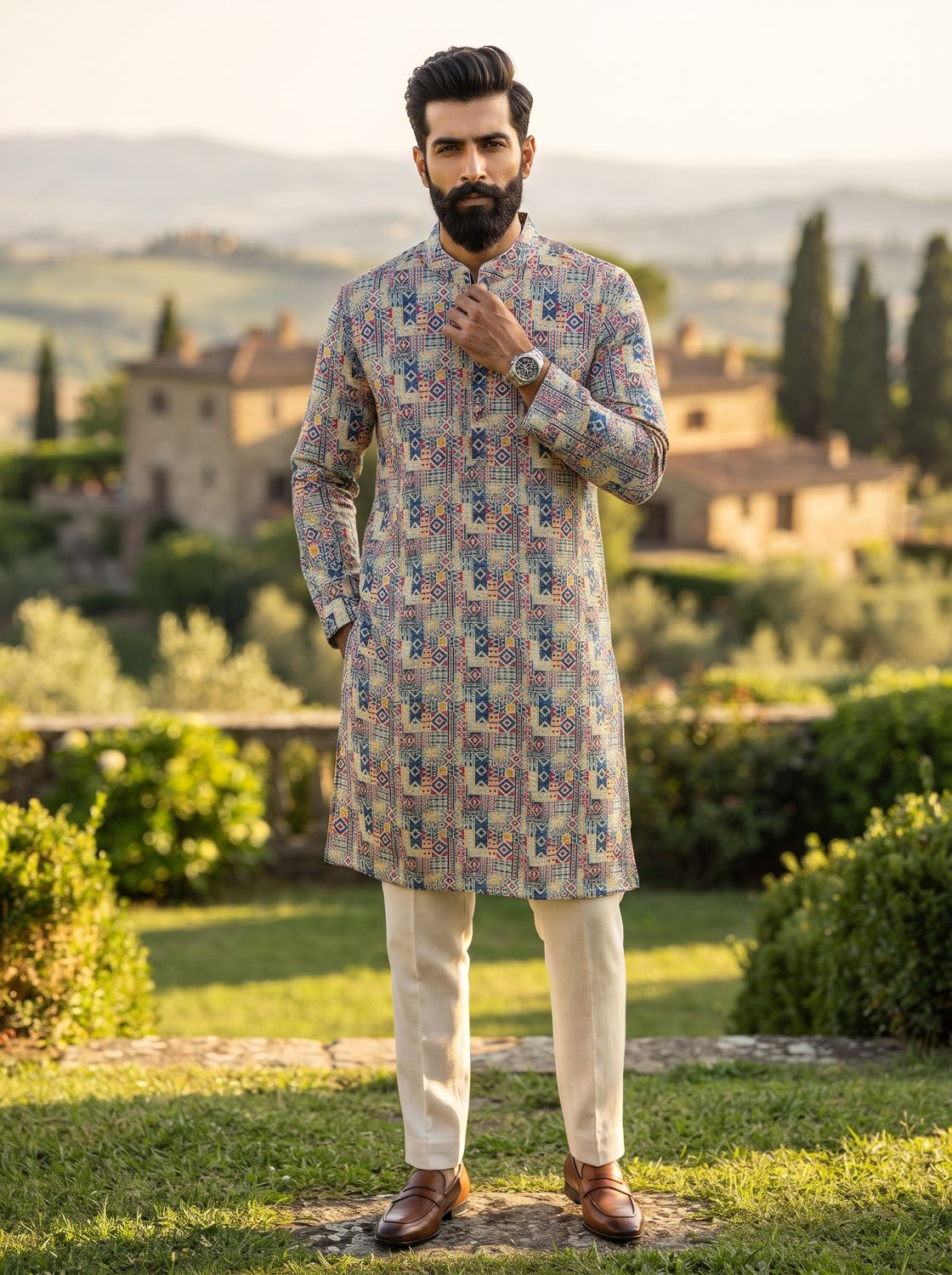 JEEL Gents Kurta - Nomad Blue