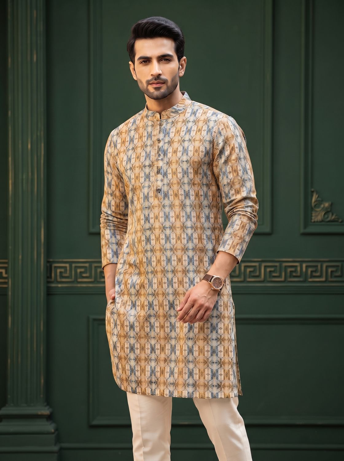 JEEL Gents Kurta - Gilded Yellow