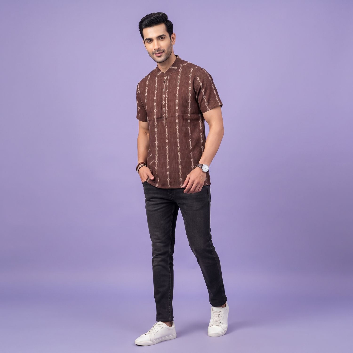 JEEL Gents Kurta - Brown