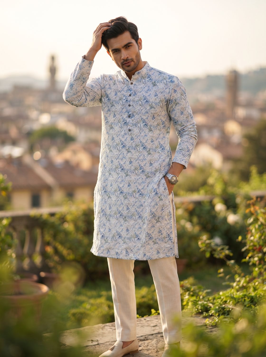 JEEL Gents Kurta - Baby Blue