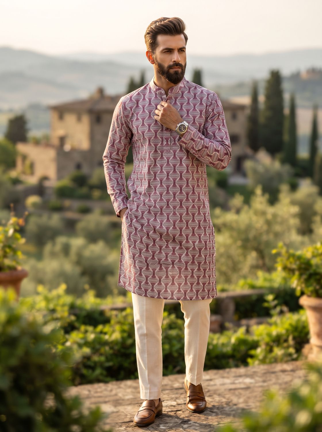 JEEL Gents Kurta - Azure Purple