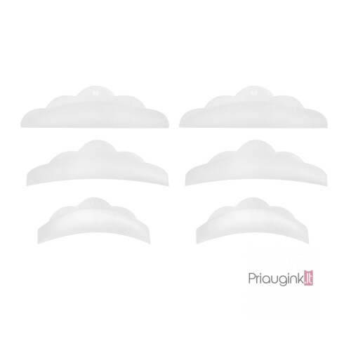 Belamu silikoniniai padeliai blakstienų laminavimui 6 vnt.