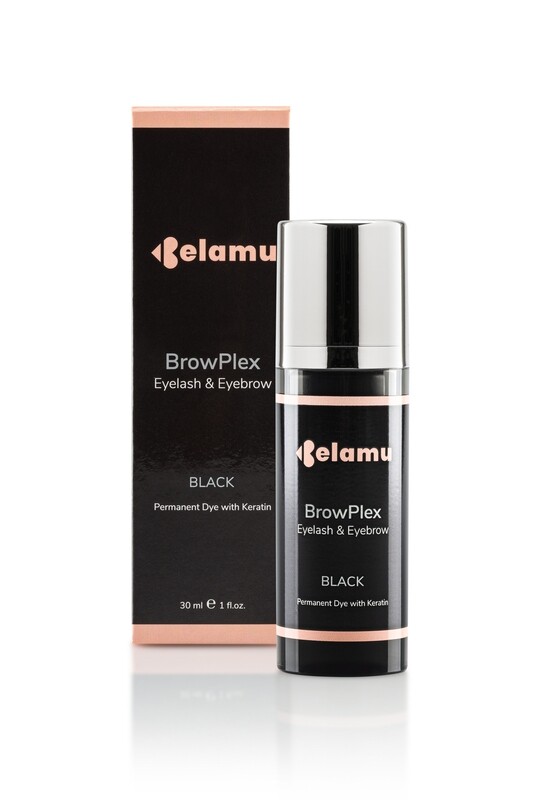 Belamu BrowPlex antakių ir blakstienų dažai su oksidantu 30 ml BLACK