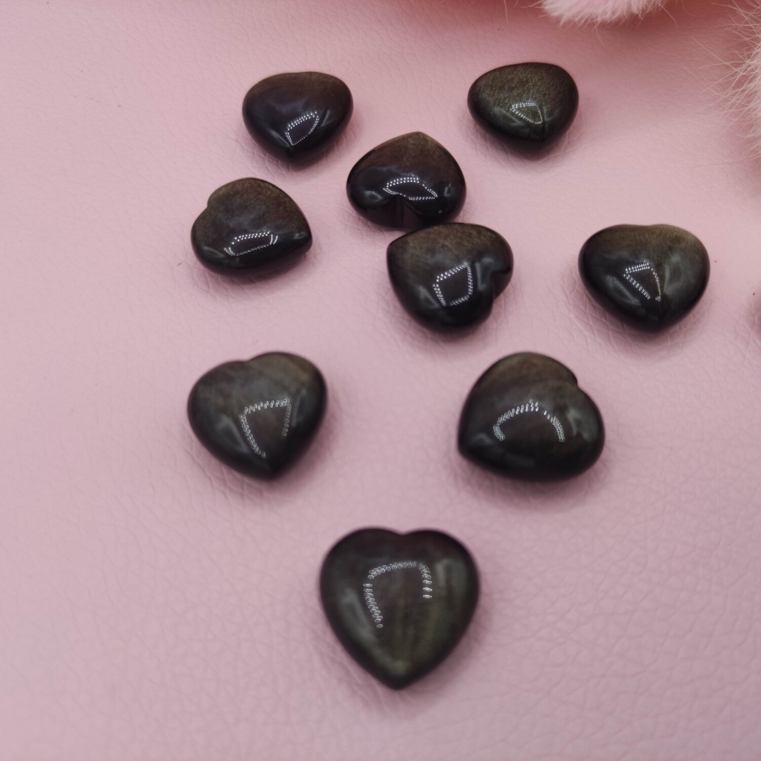 Herz, goldener Obsidian