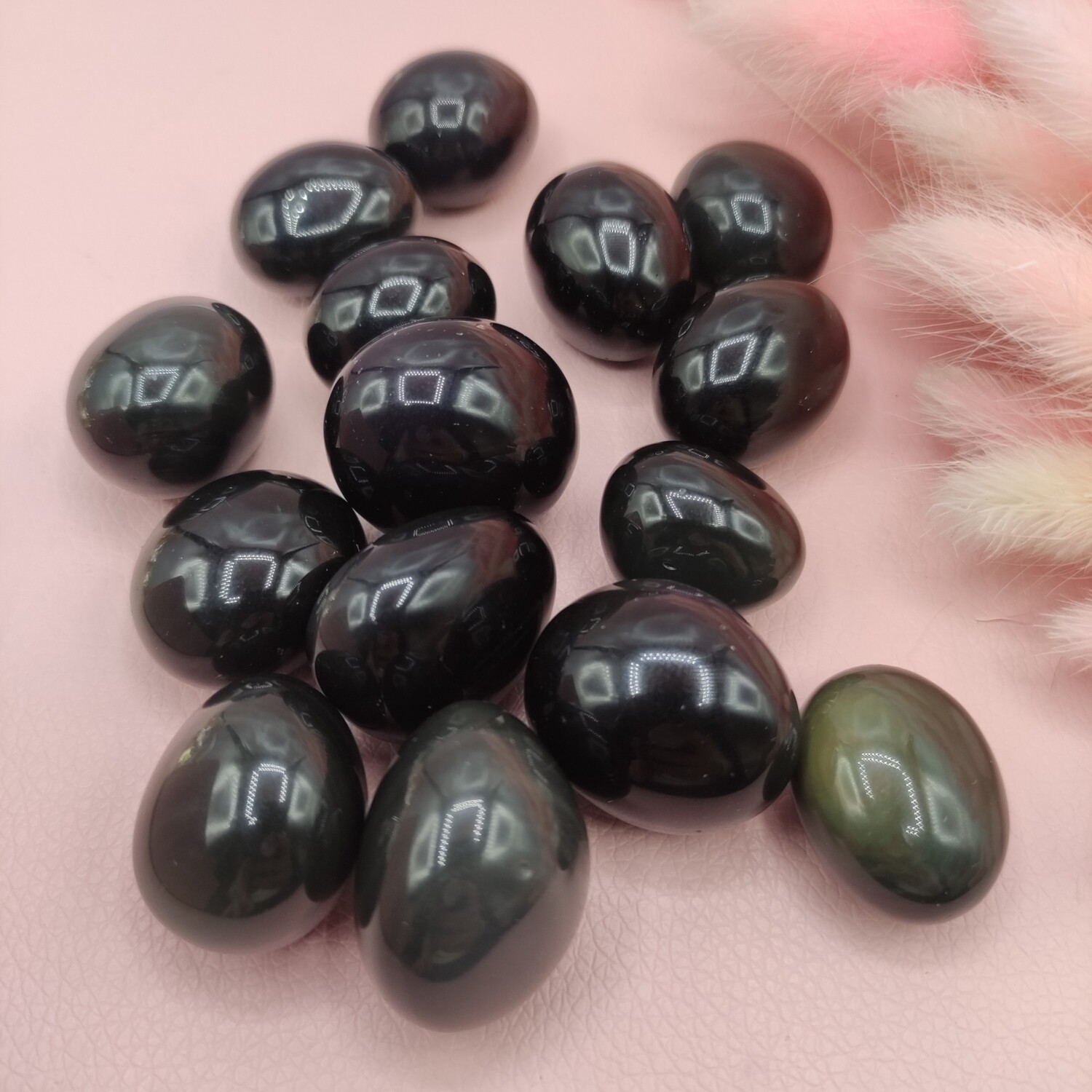 Regenbogen Obsidian Trommelstein